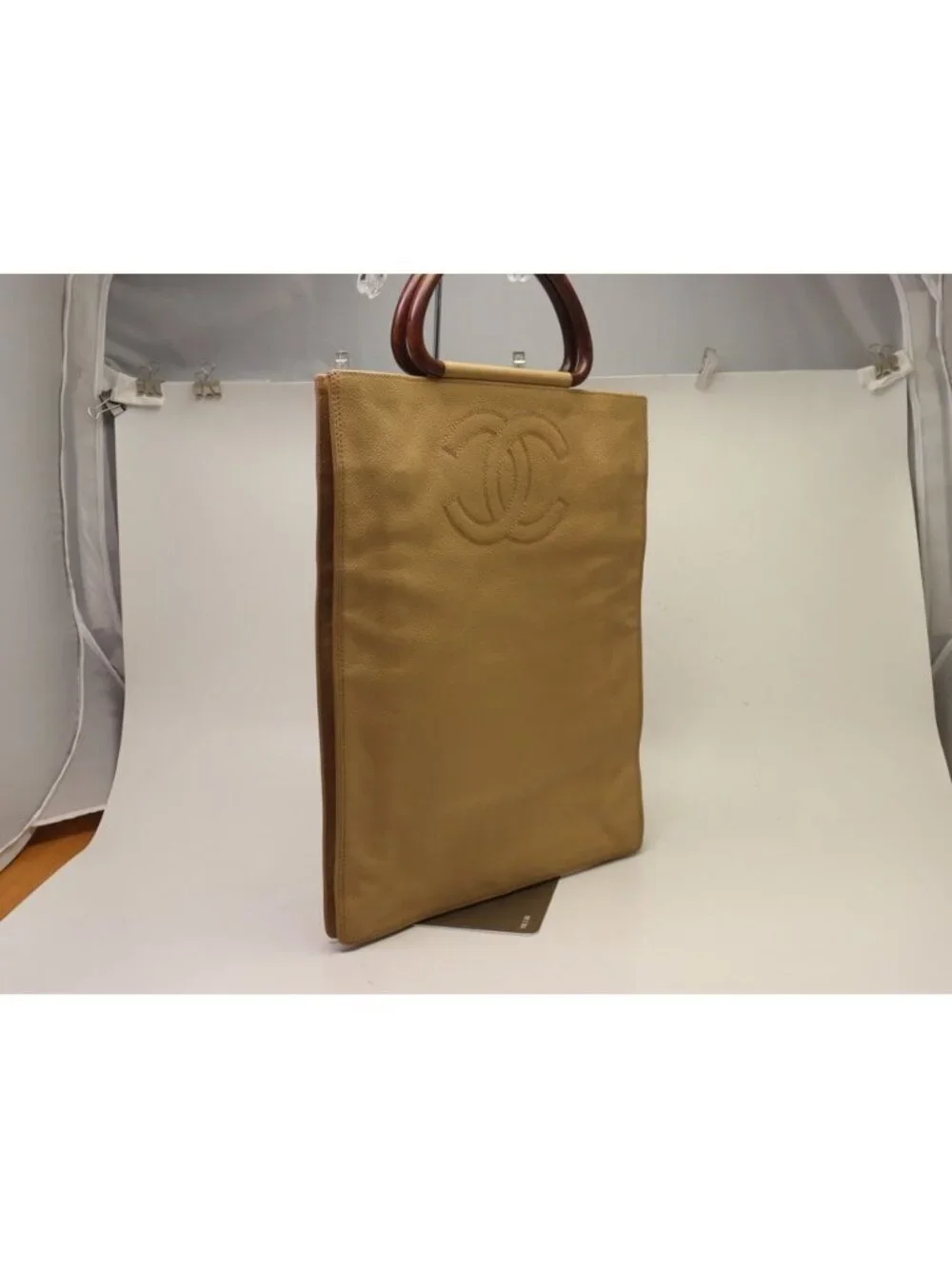 Chanel Caviar Leather Beige Hand Tote Bag